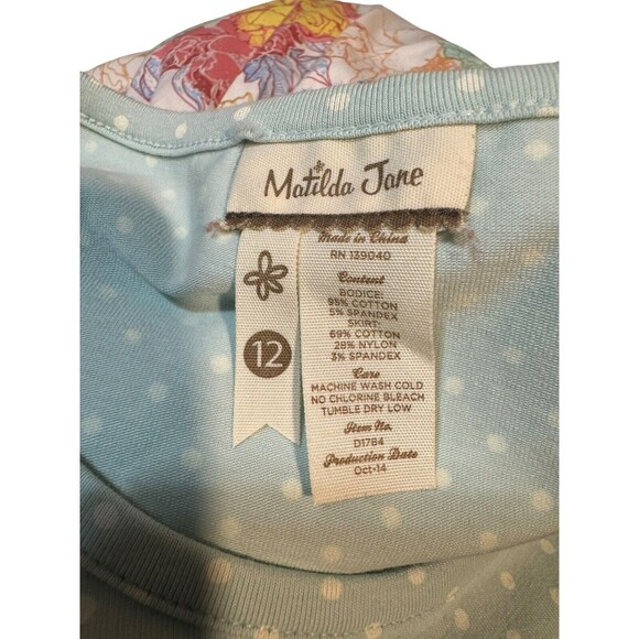 Matilda Jane Girls' Sitting Pretty Dress  Polka Dot Floral Size 12 EUC - Picture 11 of 12